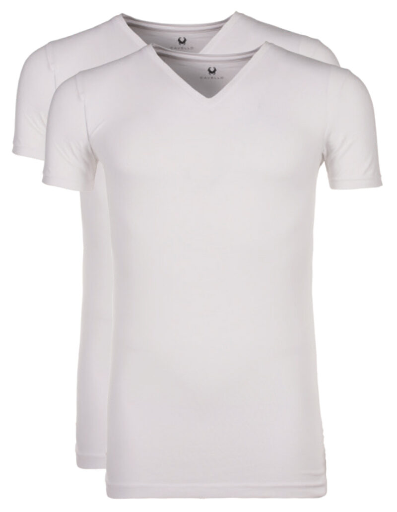 Lingerie By M - Cavello T-shirt V-Neck wit - Ontdek het Cavello V-Neck T-shirt uit de Serie Basis - Ervaar comfort en stijl met ons dagelijkse V-hals T-shirt. Beschikbaar in verschillende kleuren en maten. Bestel vandaag voor een moeiteloze look!