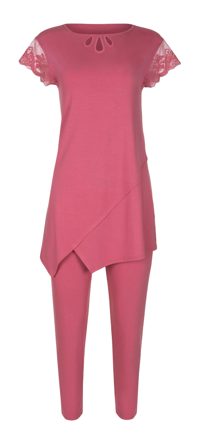 , Lisca Fashion JULIETTE Pyjama mit 7/8 Leggings RW Wild rose, Lingerie By M