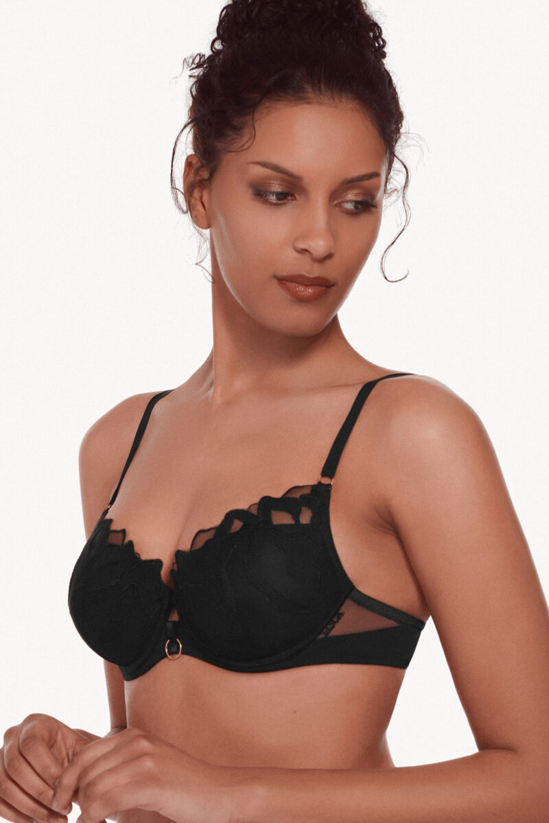 , Lisca Selection SAPPHIRE Foamcup BH Zwart, Lingerie By M