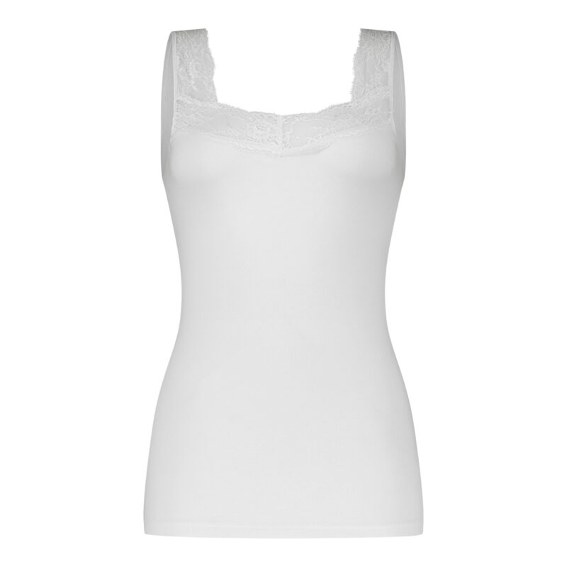 Lingerie By M - Ten Cate BASIC WOMEN LACE shirt 2 pack white - Ervaar stijl en comfort met het Ten Cate Shirt 2Pack uit Serie Basic Women Lace. Praktisch en modieus. Bestel nu voor een trendy look!