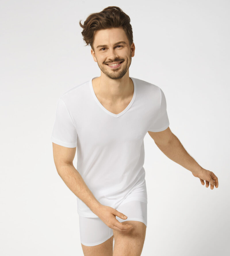 , Sloggi MEN EVER FRESH Shirt V-Neck white, Lingerie By M