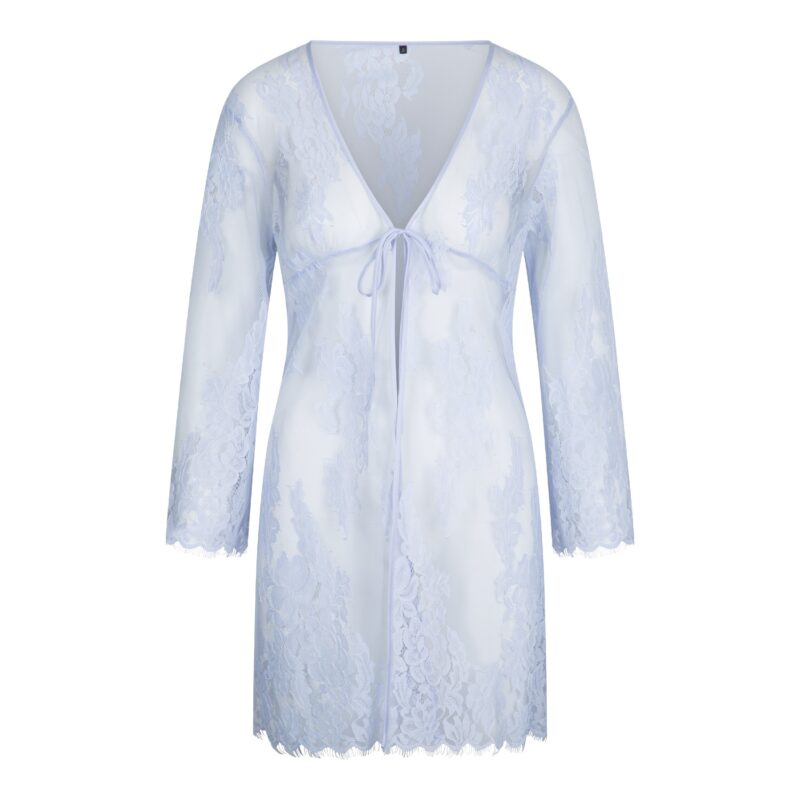 Lingerie By M - LingaDore Kimono Blauw - Creëer stijlvolle nachten met de Lingadore Fashion Kimono met Kant. Perfect voor comfort en elegantie. Bestel nu!