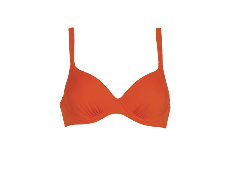 Lingerie By M - Olympia MIX&MATCH Bikini top Oranje - Creëer jouw perfecte strandlook met de Olympia Mix&Match Bikini top met beugel. Combineer stijl en comfort in deze trendy bikinitop.