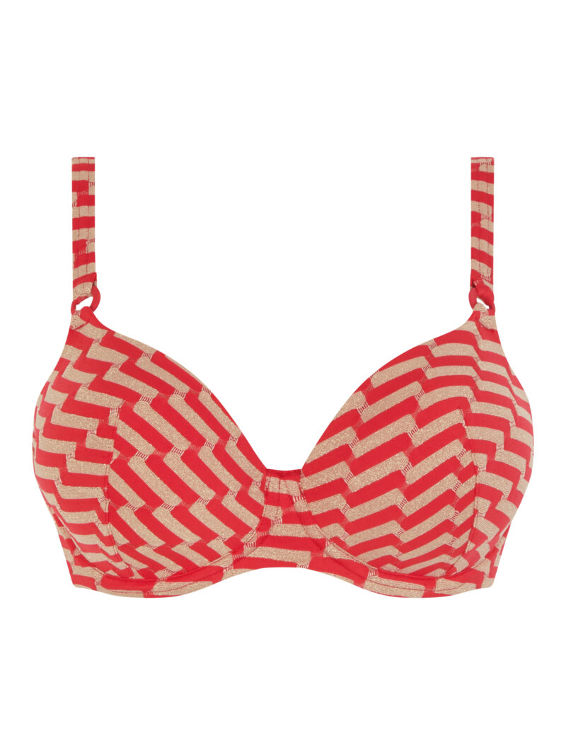 , Femilet by Chantelle AYORA voorgevormde bikini top Rood/Goud, Lingerie By M