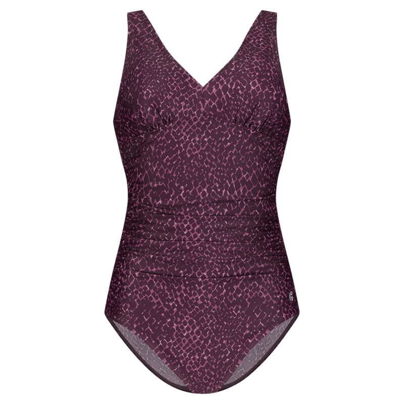Lingerie By M - Ten Cate Tweka Swimsuit soft cup shape snake purple -