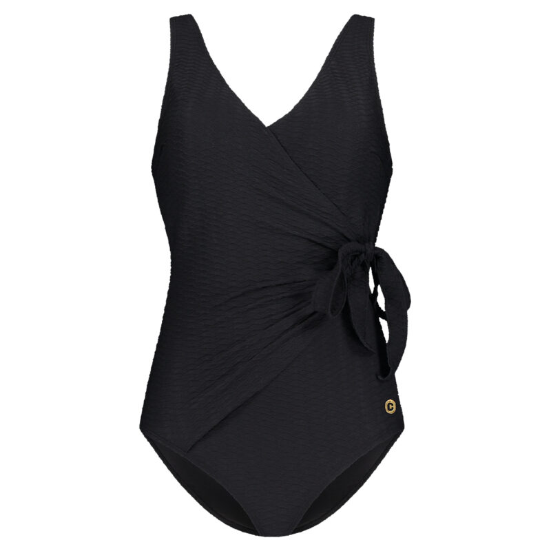 Lingerie By M - Ten Cate WOW Swimsuit v-neck padded Black Snake -
