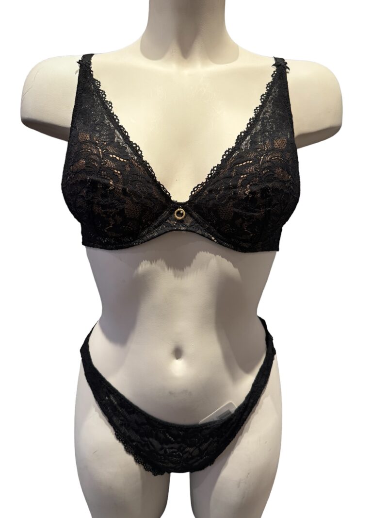 Lingerie By M - Aubade ROSESSE BH PUSH UP VOORGEVORMD Noir - Plunge foulard