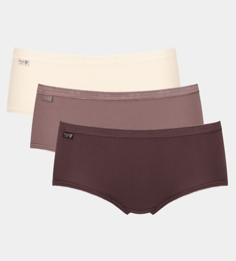 Sloggi BASIC+ Midi C3P Holiday BROWN – HELLE KOMBINATION | Lingerie By M