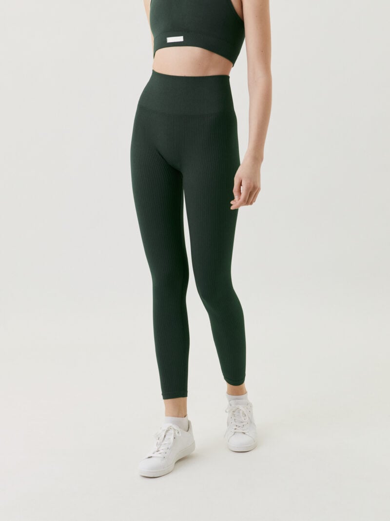 Björn Borg STHLM Sporthose Seamless Rib Tights DEEP FOREST GREEN | Lingerie By M