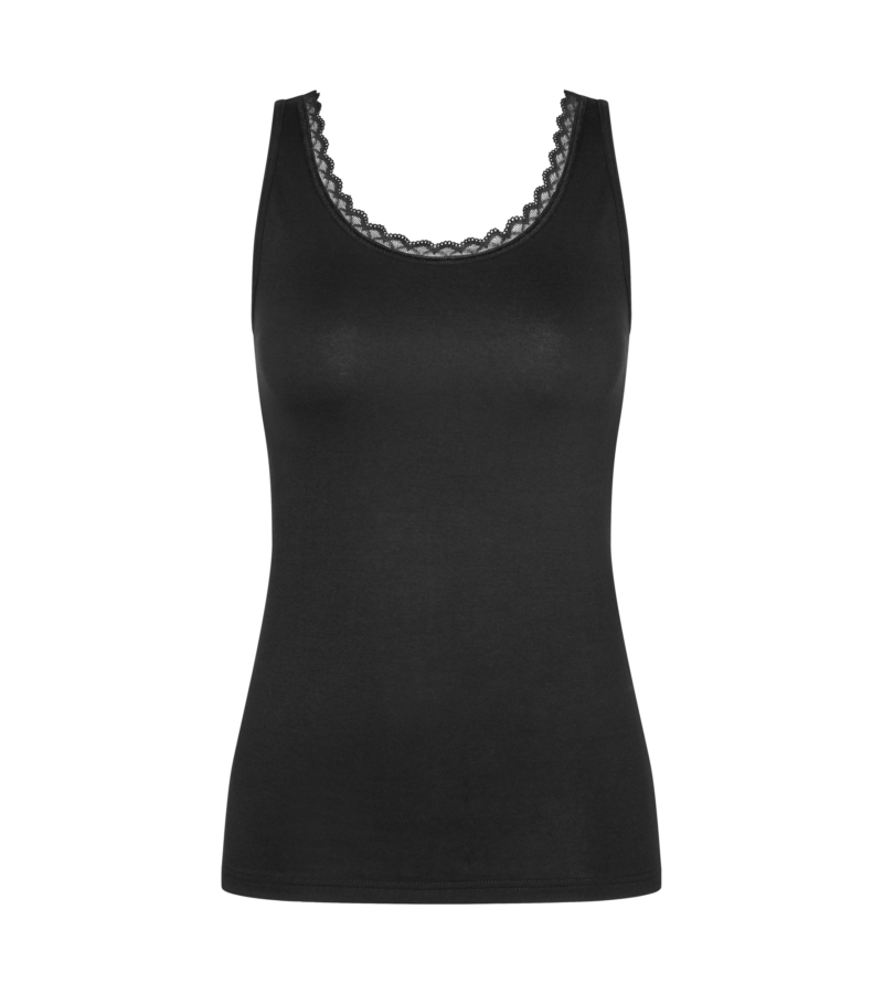 Triumph Feel of Cotton tank top zwart | Lingerie By M