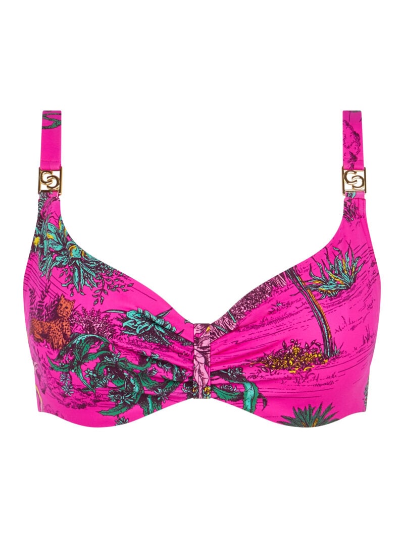 Chantelle Swim Sauvage wire plunge bra Pink jungle | Lingerie By M