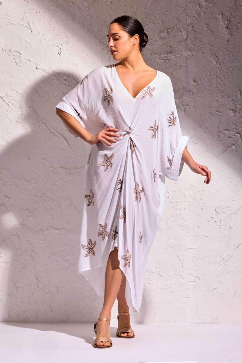 David BeachWear STAR DREAM Kaftan wit | Lingerie By M