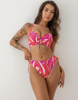 Krisline Twist Bikini top Pink/oragne