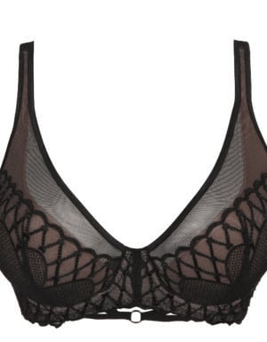 Prima Donna VYA Plunge bh halve mousse cups Zwart