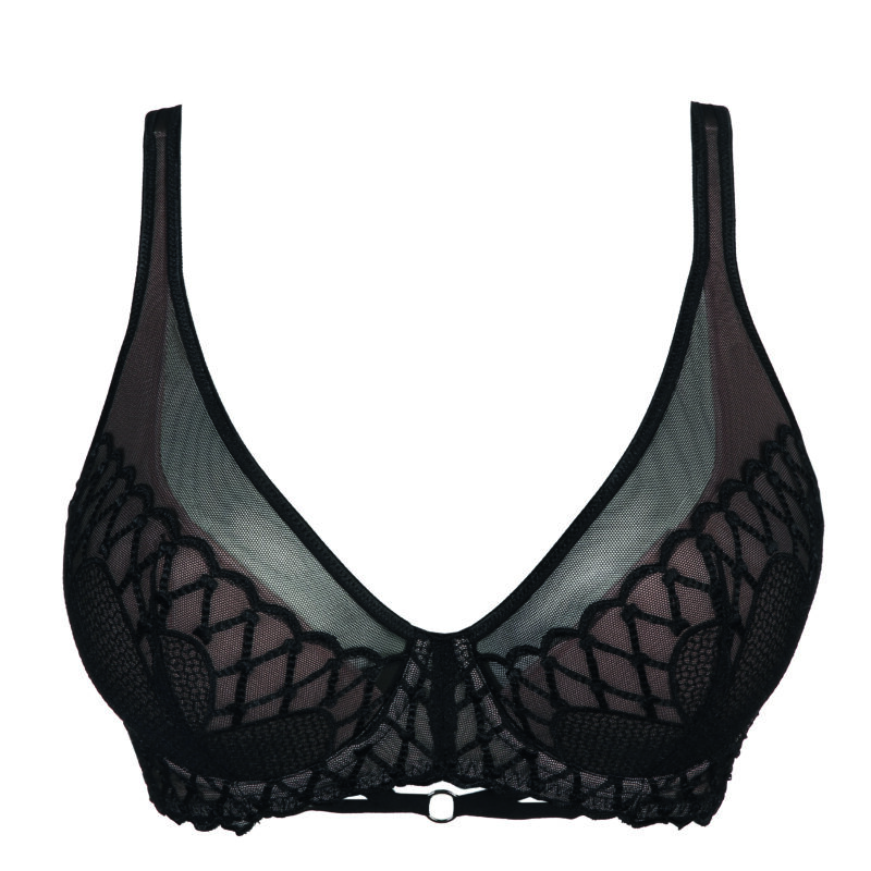 Prima Donna VYA Plunge bh halve mousse cups Zwart | Lingerie By M
