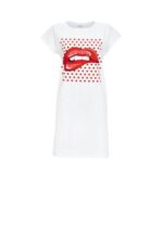 Ringella Slaapshirt met motiefprint Wit  Roze