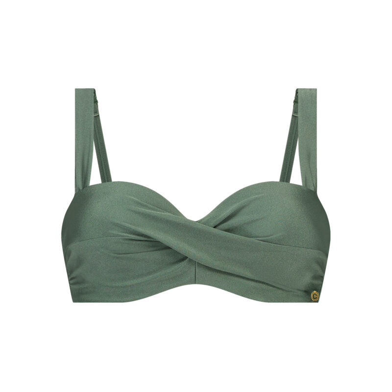 Ten Cate WOW Bikini Top met Beugel green sparkle | Lingerie By M