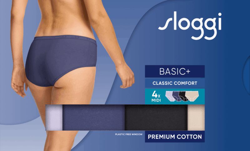 Sloggi BASIC+ Midi C4P MULTI-COLOUR | Lingerie By M