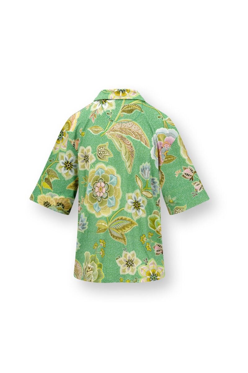 Pip Studio Lounge Matala Flora Short sleeve top GREEN | Lingerie By M