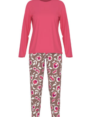 Mey ETERNAL ROSES pyjama 7/8 length, long sleeve Chestnut