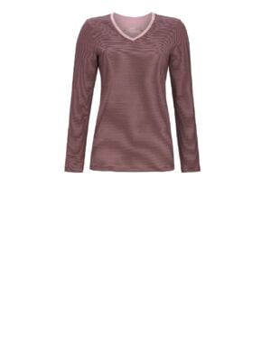 Ringella Pyjama shirt met V-hals Bordeaux