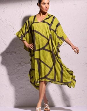 David Geo Vibrant Loose fit dress LIME
