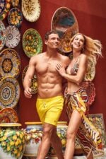 David men PORTER Zwembroek yellow