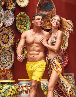 David men PORTER Zwembroek yellow