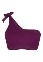 LingaDore one shoulder bandeau bikini top Violet