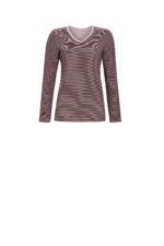 Ringella Pyjama shirt met V-hals Bordeaux