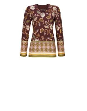 Ringella T-Shirt met V-hals Bordeaux