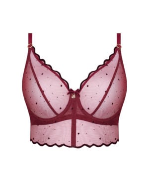 Samanta Lingerie Melania Long Line Bra Bordeaux
