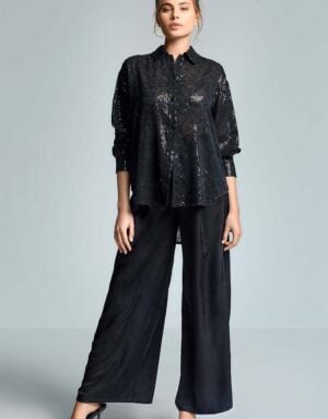 HARPER palazzo trousers black