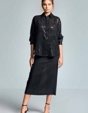 Iconique LILLY Oversize Shirt black