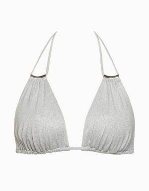 Lisca Swim Blue Lagoon Bikini Top Triangel White Silver