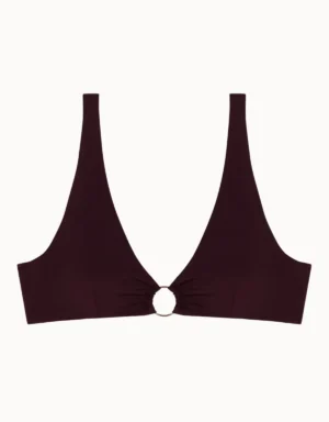 Lingerie By M - Home Bohodot Glace Bikini top AUBERGINE
