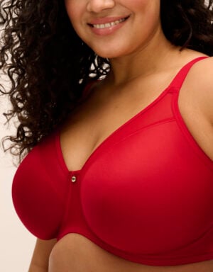 Lingerie By M - Home Elomi Lingerie SMOOTH UW Moulded Non Padded BRA red